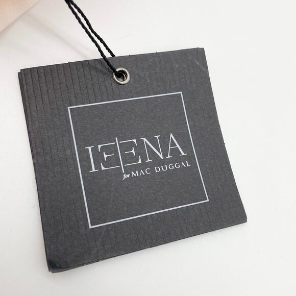 NEW IEENA For Mac Duggal‎ Womens 14 Bow Halter Criss-Cross Column Gown Blush - Picture 12 of 16